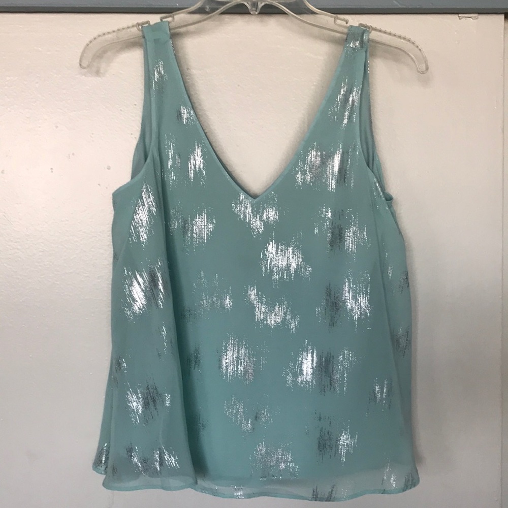 NWT XS Nordstrom blue shimmer top MIMI CHICA